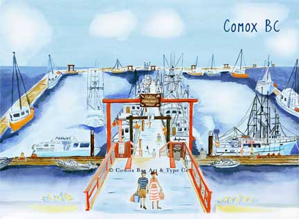 Comox Valley Art Card Fisherman's Wharf